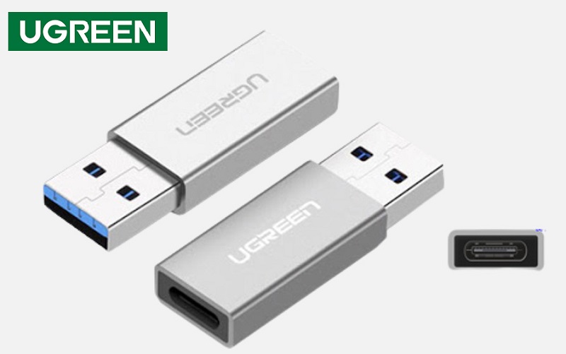 Ugreen 30155 Bộ chuyển đổi đầu cái USB-C sang USB 3.0 (Trắng)